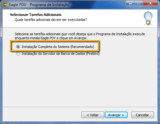 Selecionar Tarefas Adicionais